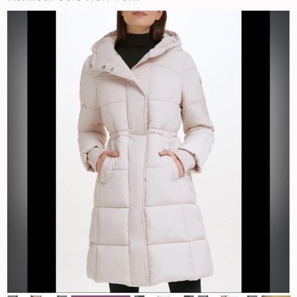 NWT Kenneth Cole NY Women’s Memory 3/4 Length Puffer Coat Warm Cozy - Picture 3 of 11